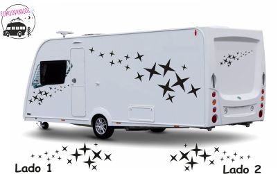 Vinilo para caravanas con estrellas, tu o autocaravana.